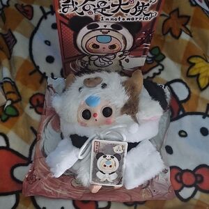 Warrior Plush Toy - White, Brown, and Black
